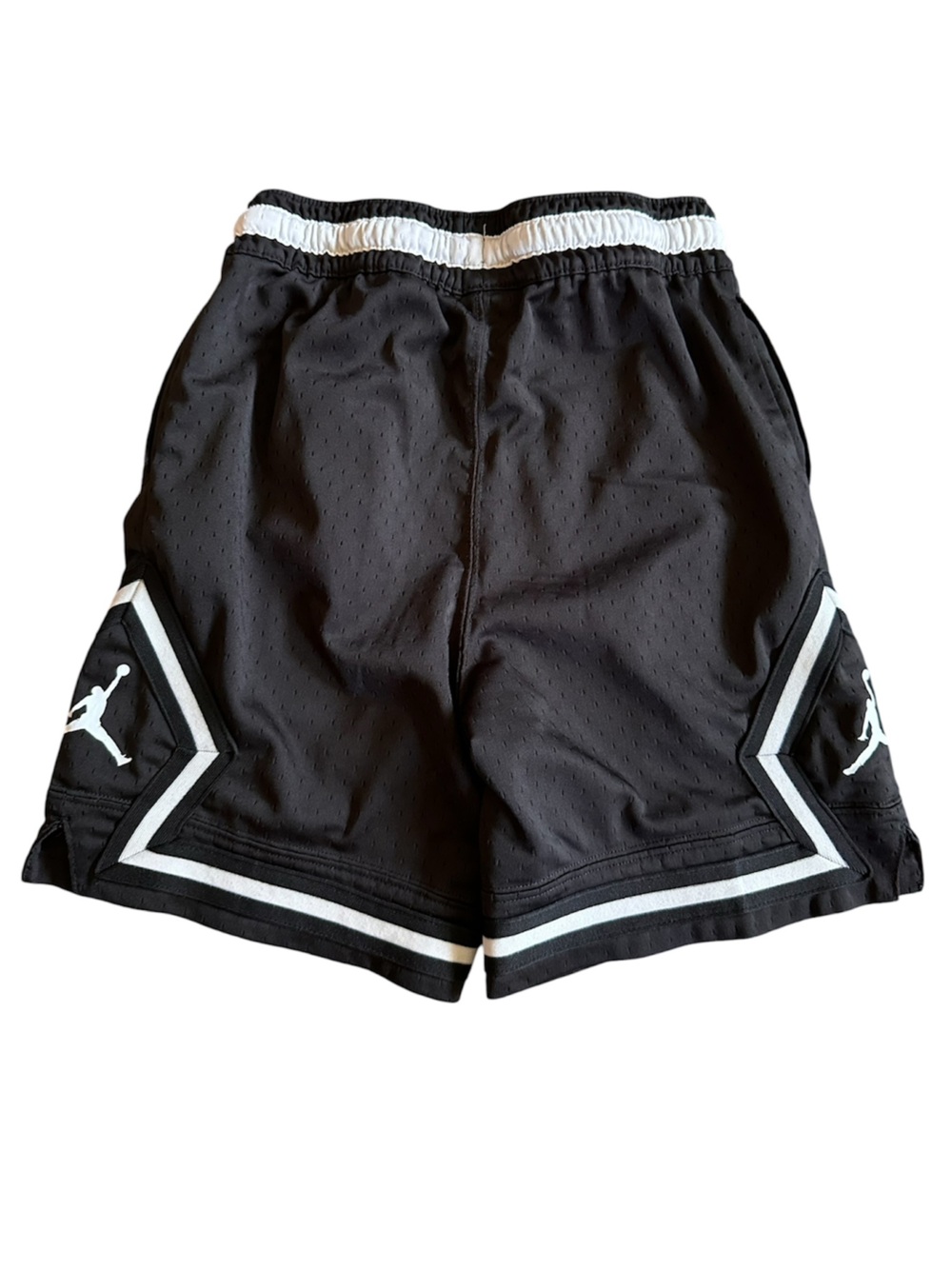 Nike Kids' Dri-FIT Diamond Jordan Basketball Shorts - Youth Medium - Black/White
